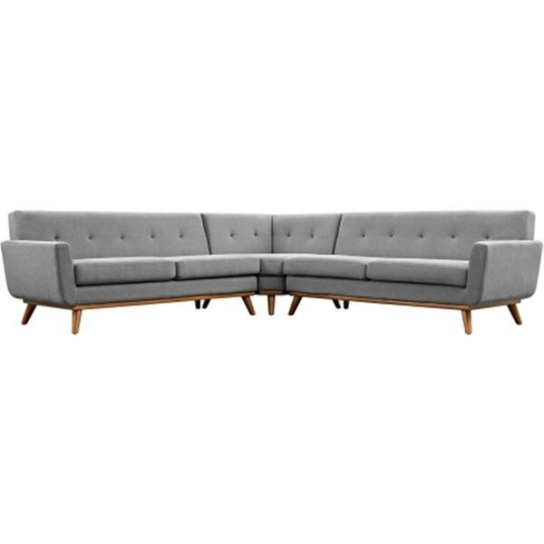 East End Imports Engage L-Shaped Sectional Sofa, Expectation Gray EEI-2108-GRY-SET